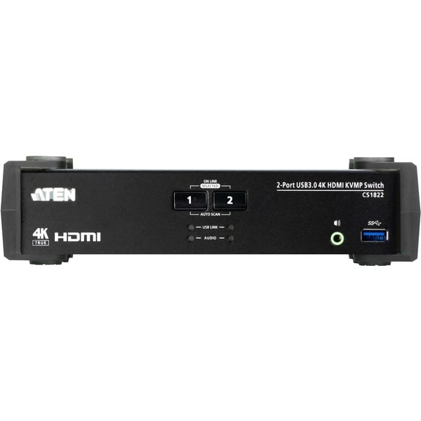 ATEN CS1822 2-Port USB 3.0 4K HDMI KVMP, KVM-Switch – Bild 2