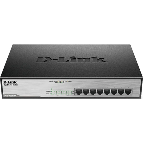 D Link D-Link DGS-1008MP 140W/1000/UNM/ 8, Switch 2 D Link D-Link DGS-1008MP 140W/1000/UNM/ 8, Switch – Bild 2