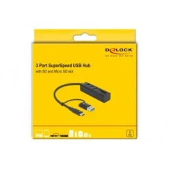 DeLOCK 3 Port USB 3.2 Gen 1 Hub + SD Und Micro SD Card Reader Mit USB Type-C Oder USB Typ-A Anschluss, USB-Hub -Digitu Computer Geschaft DeLOCK 3 Port USB 3 2 Gen 1 Hub SD und Micro SD Card Reader mit USB Type C oder USB Typ A Anschluss USB Hub@@1831593 2