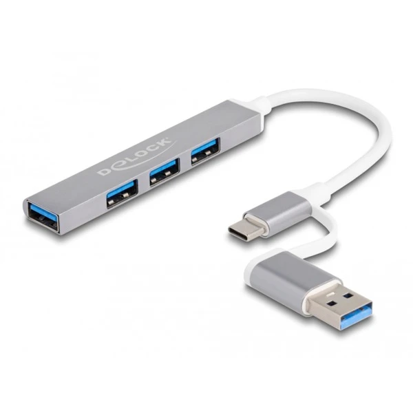 DeLOCK 4 Port Slim USB Hub Mit USB Type-C Oder USB Typ-A, USB-Hub – Bild 2