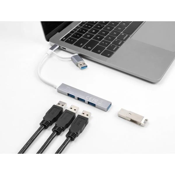 DeLOCK 4 Port Slim USB Hub Mit USB Type-C Oder USB Typ-A, USB-Hub – Bild 3