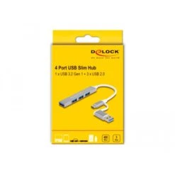 DeLOCK 4 Port Slim USB Hub Mit USB Type-C Oder USB Typ-A, USB-Hub -Digitu Computer Geschaft DeLOCK 4 Port Slim USB Hub mit USB Type C oder USB Typ A USB Hub@@100003785 3