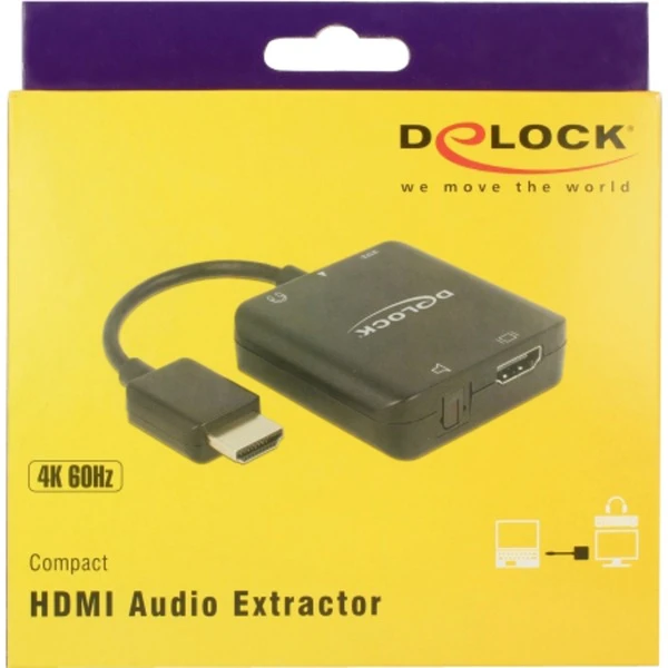 DeLOCK Adapter HDMI Stecker > HDMI + TOSLINK S/PDIF + 3,5mm Klinkenbuchse – Bild 4