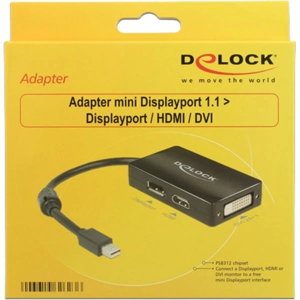 DeLOCK Adapter MiniDisplayport > DisplayPort / HDMI / DVI 1 DeLOCK Adapter MiniDisplayport > DisplayPort / HDMI / DVI