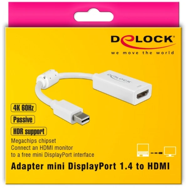 DeLOCK Adapter Mini DisplayPort > HDMI 4K 60Hz Mit HDR Funktion Passiv 2 DeLOCK Adapter Mini DisplayPort > HDMI 4K 60Hz Mit HDR Funktion Passiv – Bild 2