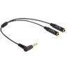 DeLOCK Audio Splitter Klinkenstecker 3,5mm > 2x Klinkenbuchse 3,5mm 4 Pin, Y-Kabel