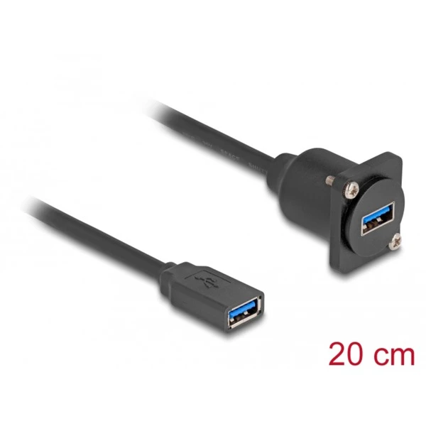 DeLOCK D-Typ USB 3.2 Gen 1 Kabel, USB-A Buchse > USB-A Buchse – Bild 2