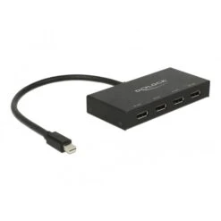 DeLOCK DisplayPort 1.2 Splitter 1x Mini DisplayPort > 4x DisplayPort 4K, Video-Splitter
