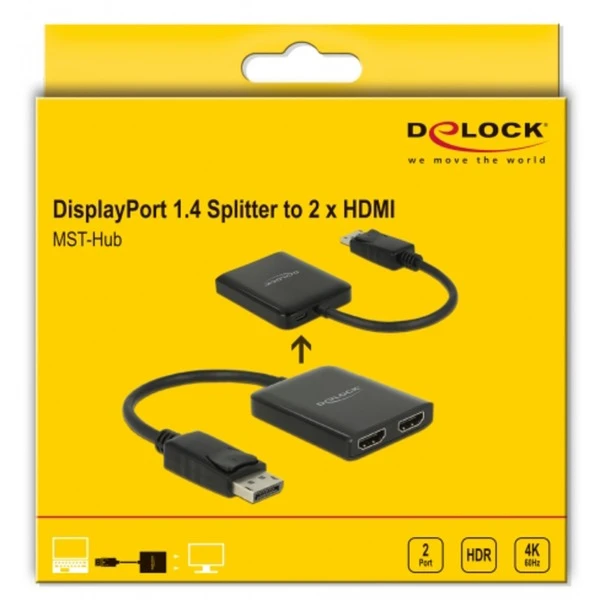 DeLOCK DisplayPort 1.4 > 2x HDMI MST Splitter, Splitter & Switches – Bild 4