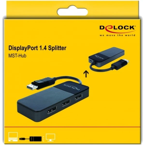 DeLOCK DisplayPort Splitter 1.4 1x DisplayPort > 3x DisplayPort – Bild 4