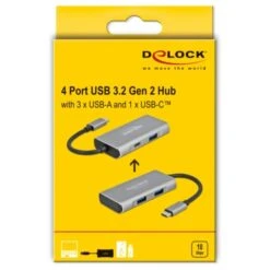 DeLOCK Externer USB 3.2 Gen 2 USB Type-C Hub, USB-Hub -Digitu Computer Geschaft DeLOCK Externer USB 3 2 Gen 2 USB Type C Hub USB Hub@@1725740 2