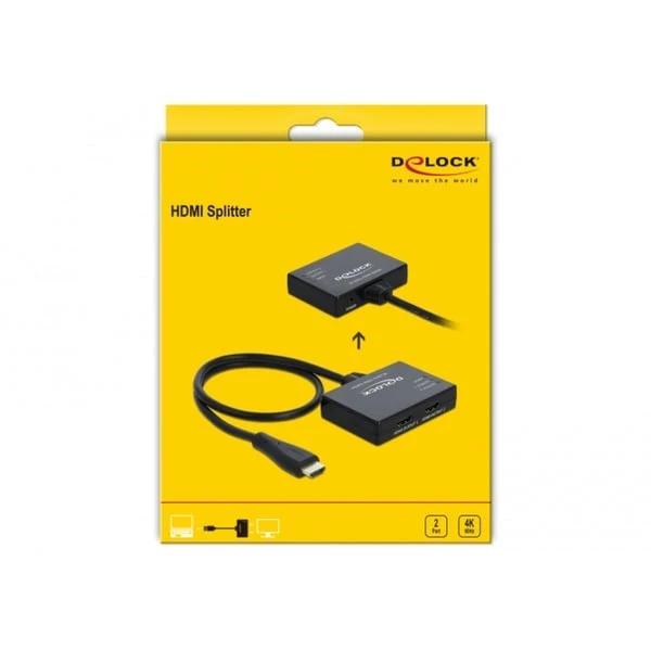 DeLOCK HDMI Splitter 1 X HDMI In > 2 X HDMI Out 4K 60 Hz – Bild 3