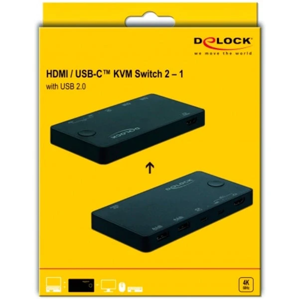 DeLOCK HDMI / USB-C™ KVM Switch 4K 60 Hz Mit USB 2.0, KVM-Switch – Bild 3