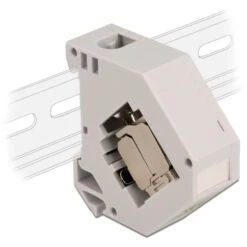 DeLOCK Hutschienenadapter Mit Keystone-Modul RJ-45 > Cat.6a LSA