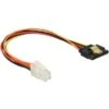 DeLOCK Kabel P4 4 Pin (Stecker) > SATA 15 Pin (Buchse)