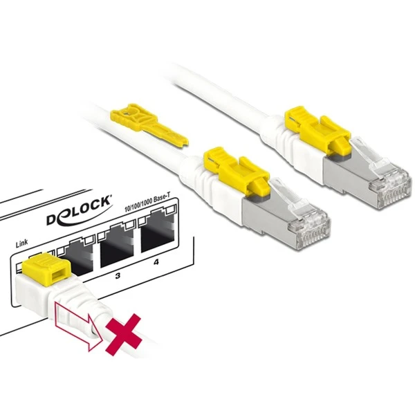 DeLOCK Patchkabel RJ45 Secure Cat.6a S/STP 2 DeLOCK Patchkabel RJ45 Secure Cat.6a S/STP – Bild 2