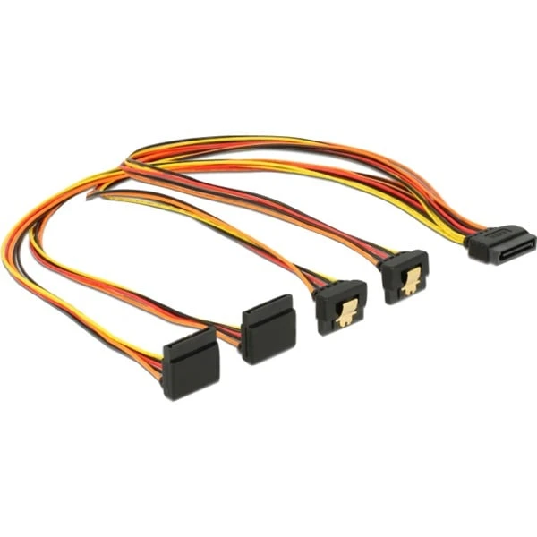 DeLOCK SATA 15Pin > 2x Unten + 2x Oben, Gewinkelt, Kabel