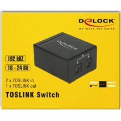 DeLOCK Switch 2x TOSLINK In > 1x TOSLINK Out 8 DeLOCK Switch 2x TOSLINK In > 1x TOSLINK Out -Digitu Computer Geschaft DeLOCK Switch 2x TOSLINK in 1x TOSLINK out@@rdvcdt51 1