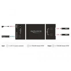 DeLOCK Switch 2x TOSLINK In > 1x TOSLINK Out 13 DeLOCK Switch 2x TOSLINK In > 1x TOSLINK Out -Digitu Computer Geschaft DeLOCK Switch 2x TOSLINK in 1x TOSLINK out@@rdvcdt51 32