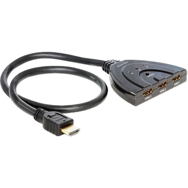 DeLOCK Switch HDMI-A Stecker > 3x HDMI-A Buchse, HDMI Switch