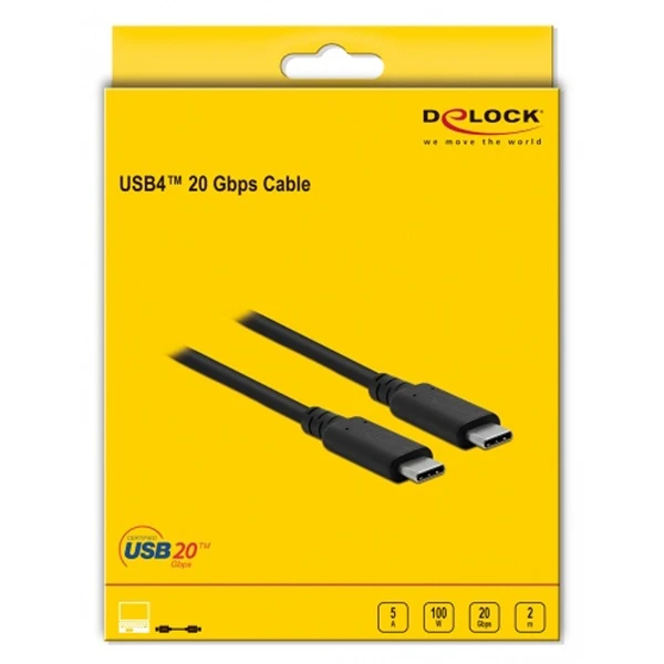 DeLOCK USB4 Gen 2x2 Kabel, USB-C Stecker > USB-C Stecker 3 DeLOCK USB4 Gen 2x2 Kabel, USB-C Stecker > USB-C Stecker – Bild 3