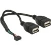 DeLOCK USB 2.0 Y-Kabel, 10 Pin Header > 2x USB-A Buchse