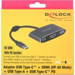 DeLOCK USB 3.2 Gen 1 Adapter, USB-C Stecker > USB-A + USB-C + HDMI-Buchse -Digitu Computer Geschaft DeLOCK USB 3 2 Gen 1 Adapter USB C Stecker USB A USB C HDMI Buchse@@rdua9p09 2