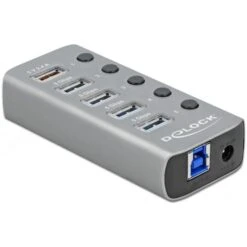 DeLOCK USB 3.2 Gen 1 Hub Mit 4 Ports + 1 Schnellladeport, USB-Hub