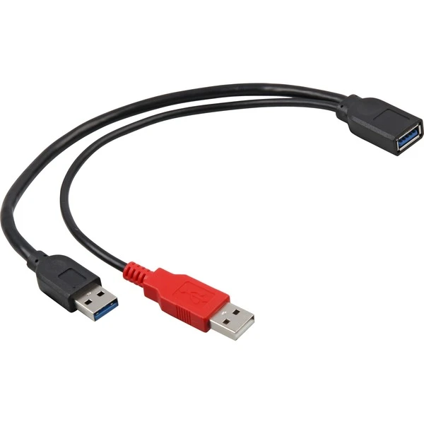 DeLOCK USB 3.2 Gen 1 Y-Kabel, USB-A Stecker + USB-A Stecker > USB-A Buchse