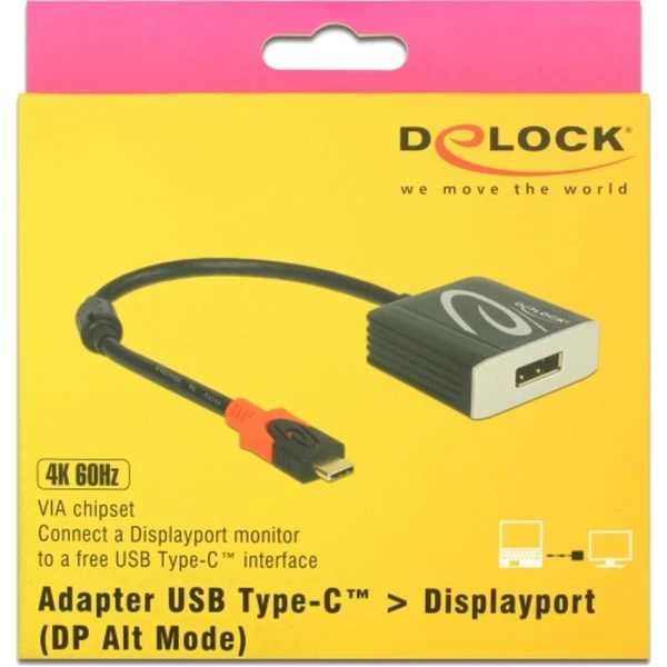 DeLOCK USB Adapter, USB-C Stecker > DisplayPort Buchse 3 DeLOCK USB Adapter, USB-C Stecker > DisplayPort Buchse – Bild 3