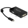 DeLOCK USB Adapter, USB-C Stecker > VGA + HDMI + DVI Buchse