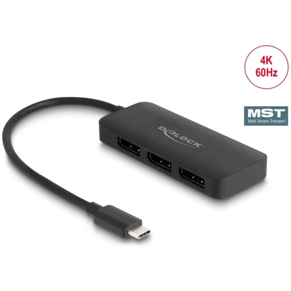 DeLOCK USB-C > 3x DisplayPort Splitter MST 4K 60Hz, HDMI Splitter