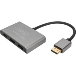 Digitus 3-Port MST Video Hub, DisplayPort > 2x DisplayPort + 1x HDMI, Adapter