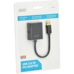Digitus USB 3.2 Gen 1 Adapter, USB-A Stecker > DVI Buchse -Digitu Computer Geschaft Digitus USB 3 2 Gen 1 Adapter USB A Stecker DVI Buchse@@rdvcei 3