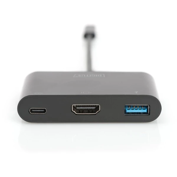 Digitus USB 3.2 Gen 1 Multiport-Hub, USB-C Stecker > USB-A + USB-C Buchse + HDMI-Buchse, USB-Hub – Bild 3