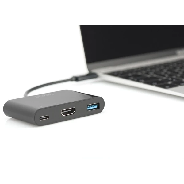 Digitus USB 3.2 Gen 1 Multiport-Hub, USB-C Stecker > USB-A + USB-C Buchse + HDMI-Buchse, USB-Hub – Bild 6