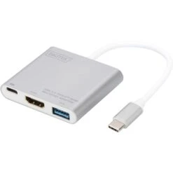 Digitus USB 3.2 Gen 1 Multiport-Hub, USB-C Stecker > USB-A + USB-C + HDMI-Buchse, USB-Hub