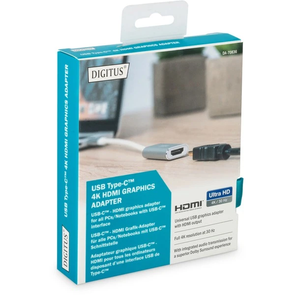 Digitus USB Adapter, USB-C Stecker > HDMI 4K Buchse 5 Digitus USB Adapter, USB-C Stecker > HDMI 4K Buchse – Bild 5