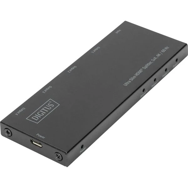 Digitus Ultra Slim HDMI Splitter, 1x4, 4K / 60 Hz 1 Digitus Ultra Slim HDMI Splitter, 1x4, 4K / 60 Hz