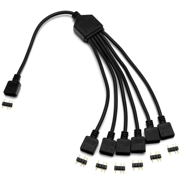 EKWB EK-D-RGB 6-Way Splitter Cable, Y-Kabel 1 EKWB EK-D-RGB 6-Way Splitter Cable, Y-Kabel