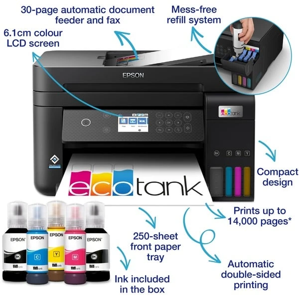 Epson® Epson EcoTank ET-3850, Multifunktionsdrucker 2 Epson® Epson EcoTank ET-3850, Multifunktionsdrucker – Bild 2