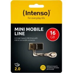 Intenso 16GB Mini MOBILE LINE, USB-Stick -Digitu Computer Geschaft Intenso 16GB Mini MOBILE LINE USB Stick@@imel9g 9