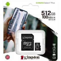 Kingston Canvas Select Plus 512 GB MicroSDXC, Speicherkarte -Digitu Computer Geschaft Kingston Canvas Select Plus 512 GB microSDXC Speicherkarte@@imjt2o 32