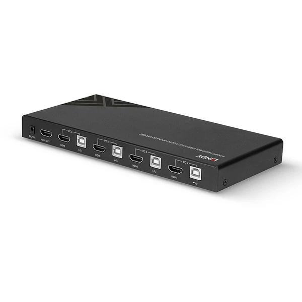Lindy 4 Port KVM Switch HDMI 4K60, USB 2.0 & Audio, KVM-Switch – Bild 4