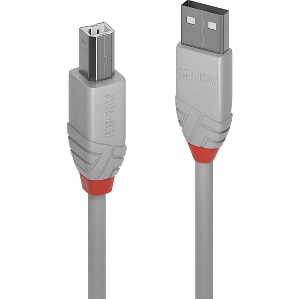 Lindy USB 2.0 Kabel Anthra Line, USB-A Stecker > USB-B Stecker
