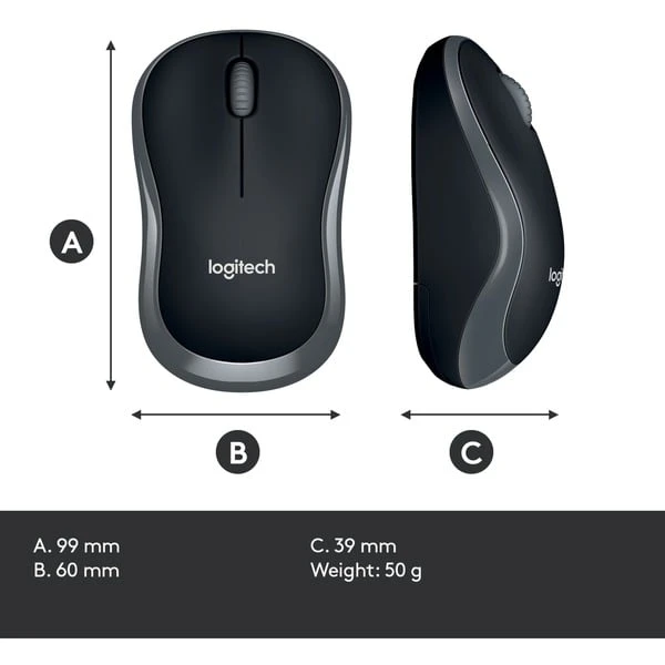 Logitech Wireless Mouse M185, Maus 10 Logitech Wireless Mouse M185, Maus – Bild 10