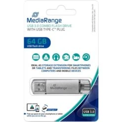 MediaRange Kombo-Speicherstick 64 GB, USB-Stick