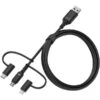 Otterbox USB 2.0 Kabel, USB-A Stecker > Micro-USB + USB-C + Lightning Stecker