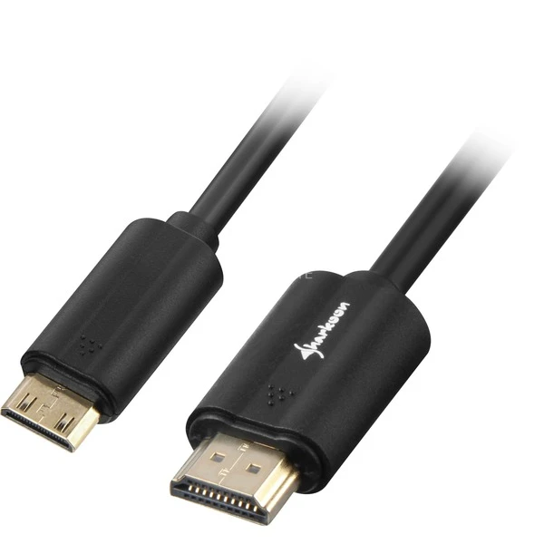 Sharkoon Adapterkabel HDMI Stecker > Mini HDMI Stecker 2 Sharkoon Adapterkabel HDMI Stecker > Mini HDMI Stecker – Bild 2