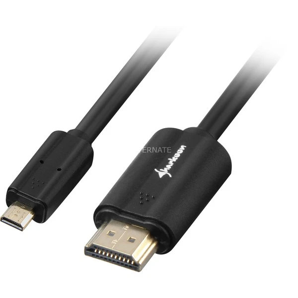 Sharkoon Kabel HDMI Stecker > Micro HDMI Stecker 2 Sharkoon Kabel HDMI Stecker > Micro HDMI Stecker – Bild 2